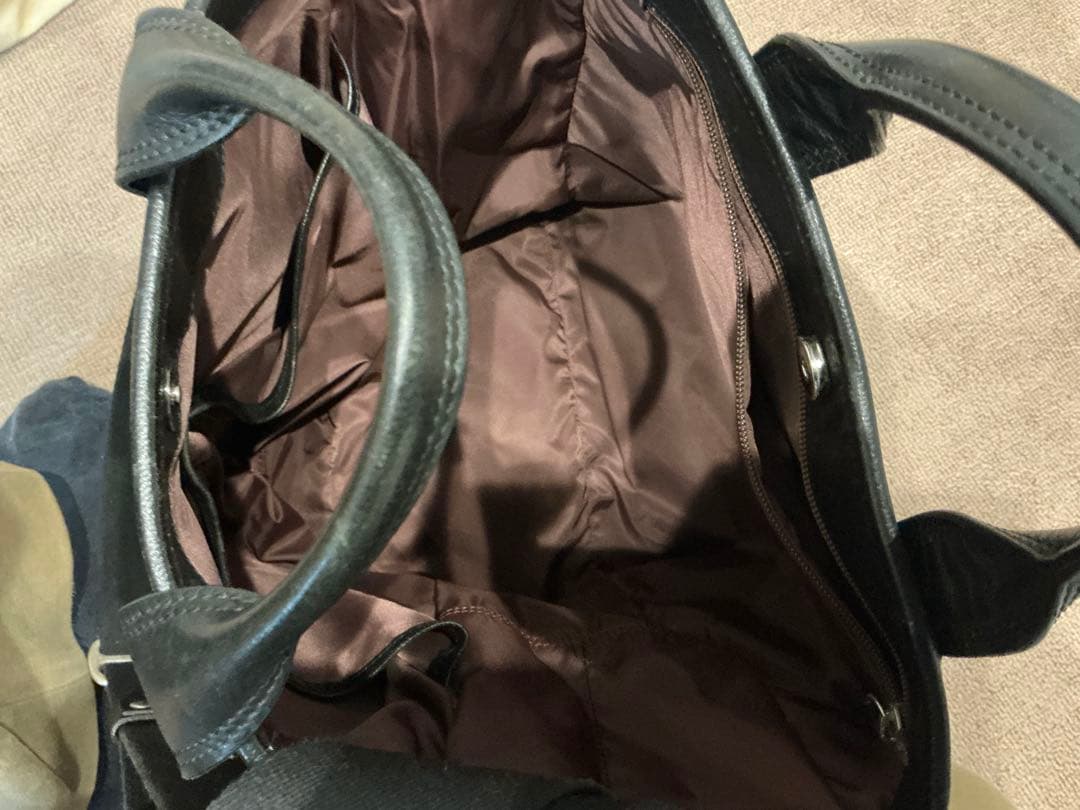 絶版美品】万双黒サンタフェトートバッグショルダーベルト付L