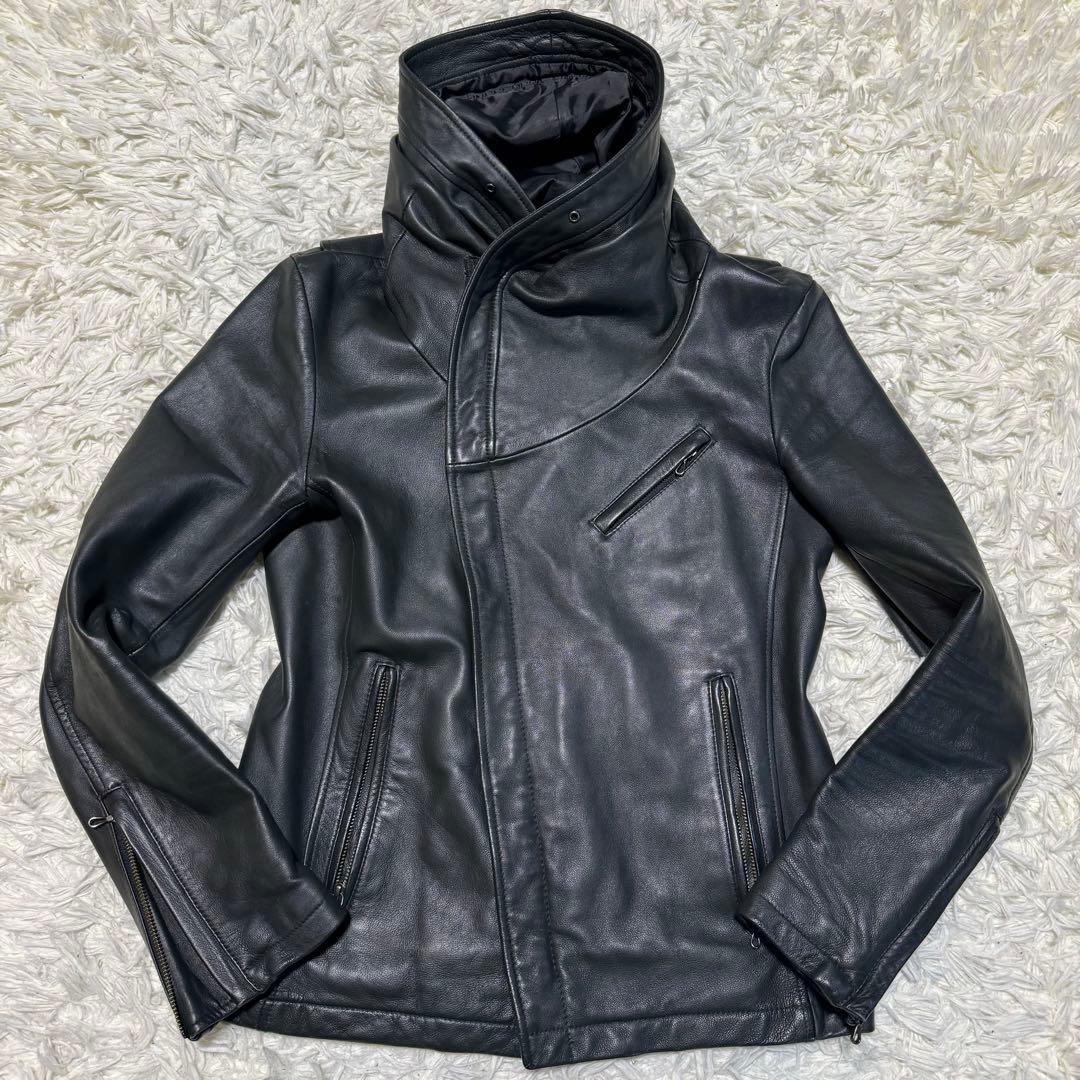 キャサリンハムネットロンドン ライダースジャケット レザー