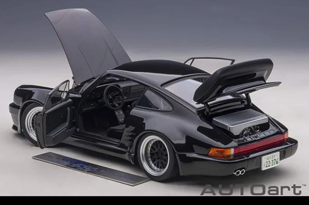 オートアート1/18 ポルシェ911ターボ　湾岸ミッドナイト　ブラックバード