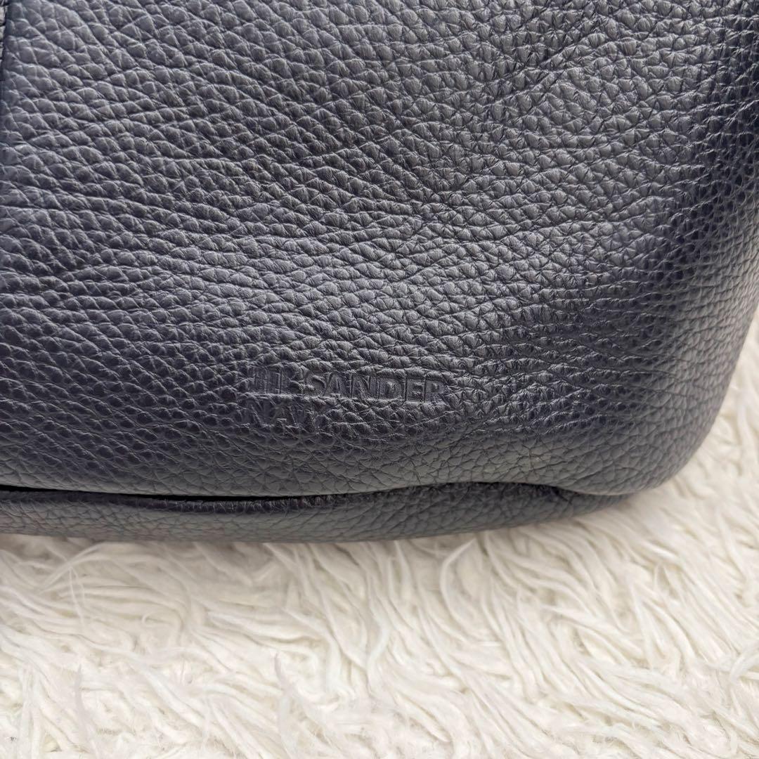 極美品 JIL SANDER ジルサンダー トートバッグ ユニセックス ネイビー