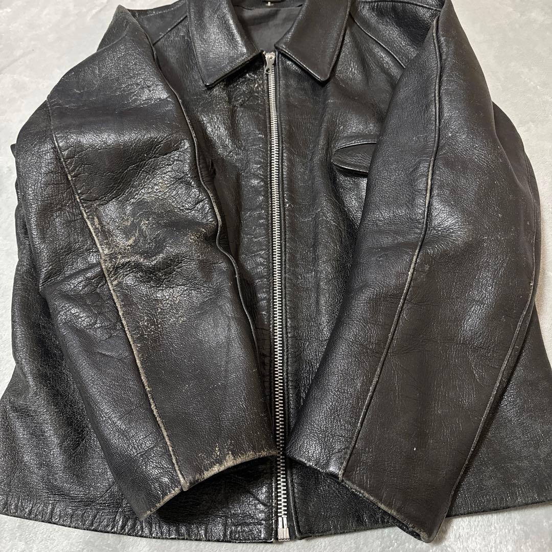 50s 60s イタリア軍 モーターサイクルジャケット レザージャケット