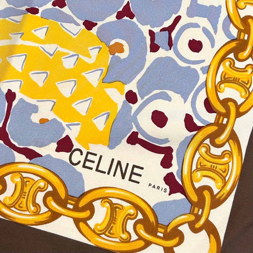 Yoon　正規店購入品 セリーヌ レオパード シルクスカーフ ヴィンテージ