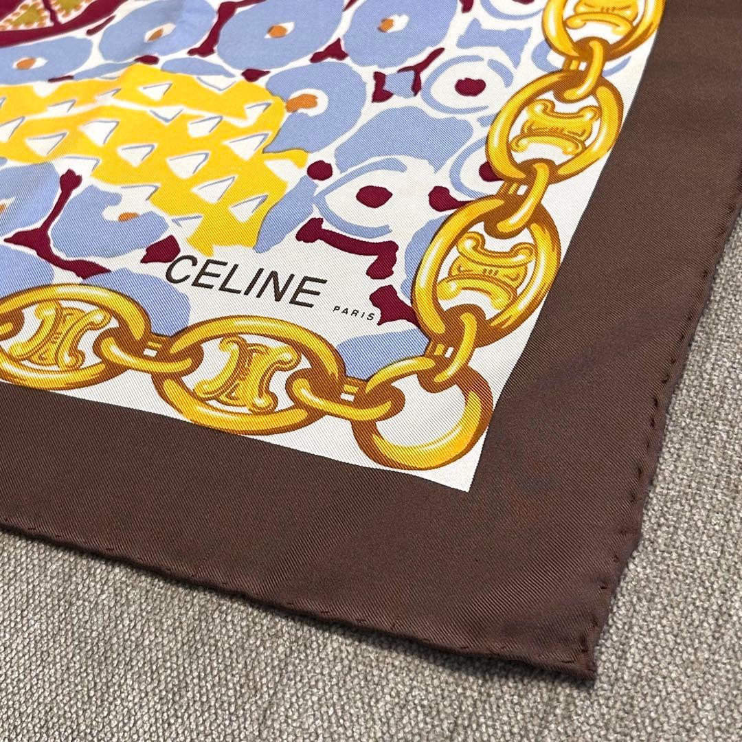 Yoon　正規店購入品 セリーヌ レオパード シルクスカーフ ヴィンテージ