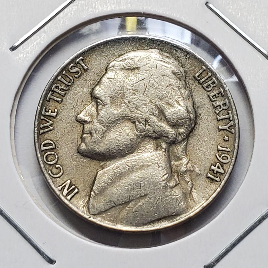 446. 1941年 アメリカ ジェファーソン ニッケル 5セント - メルカリ