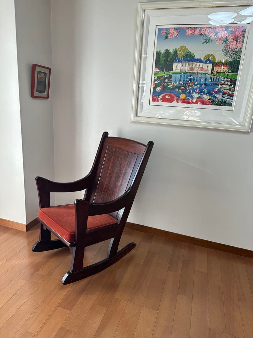 松本民芸家具 K型ロッキングチェア シール作者名 美品 新品定価308,000