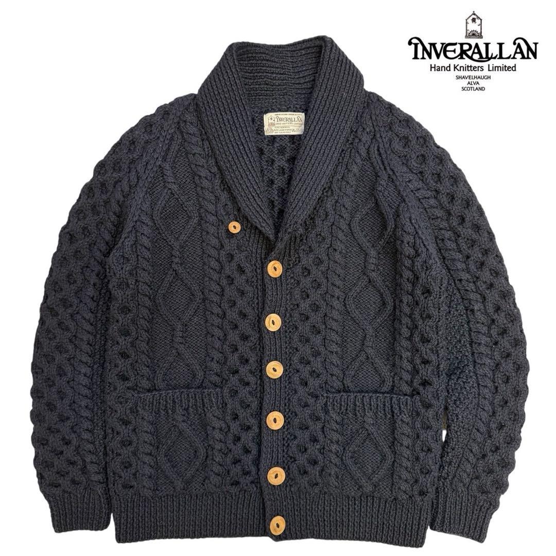 スコットランド製【インバーアラン】6A ショールカラーカーディガン