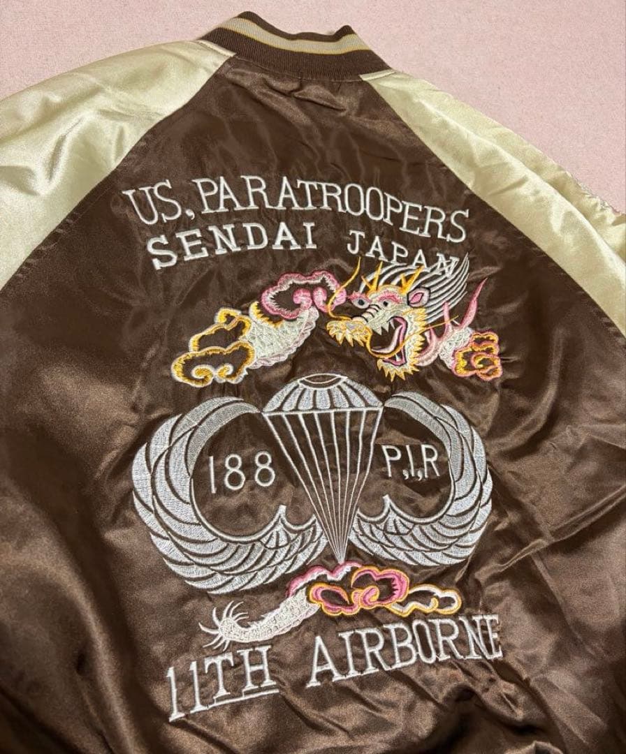 希少 80s Shoot One スカジャン 横須賀ジャンパー 第11空挺師団