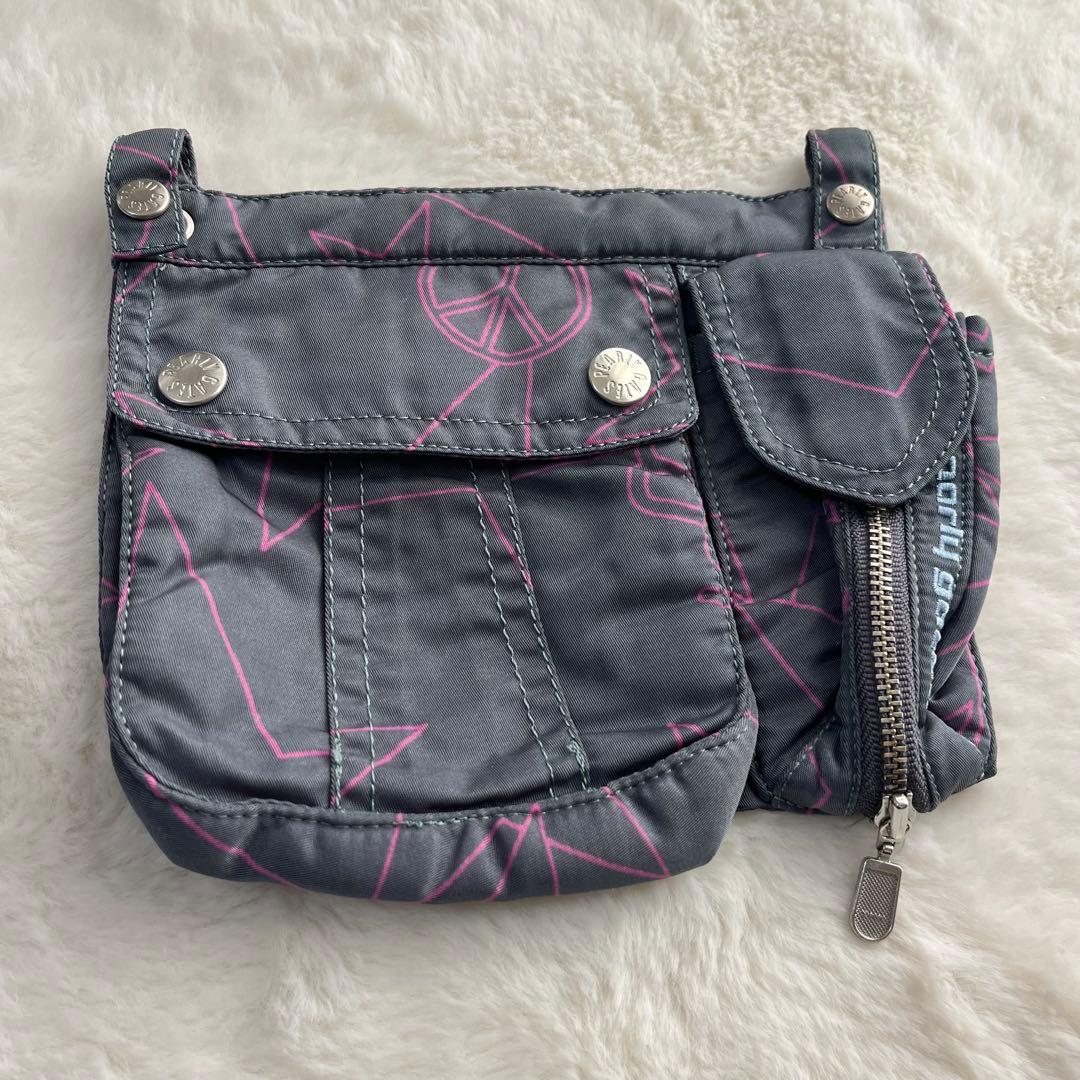 パーリーゲイツ ゴルフ ポーチ付き中綿スカート ロゴワッペン 星柄