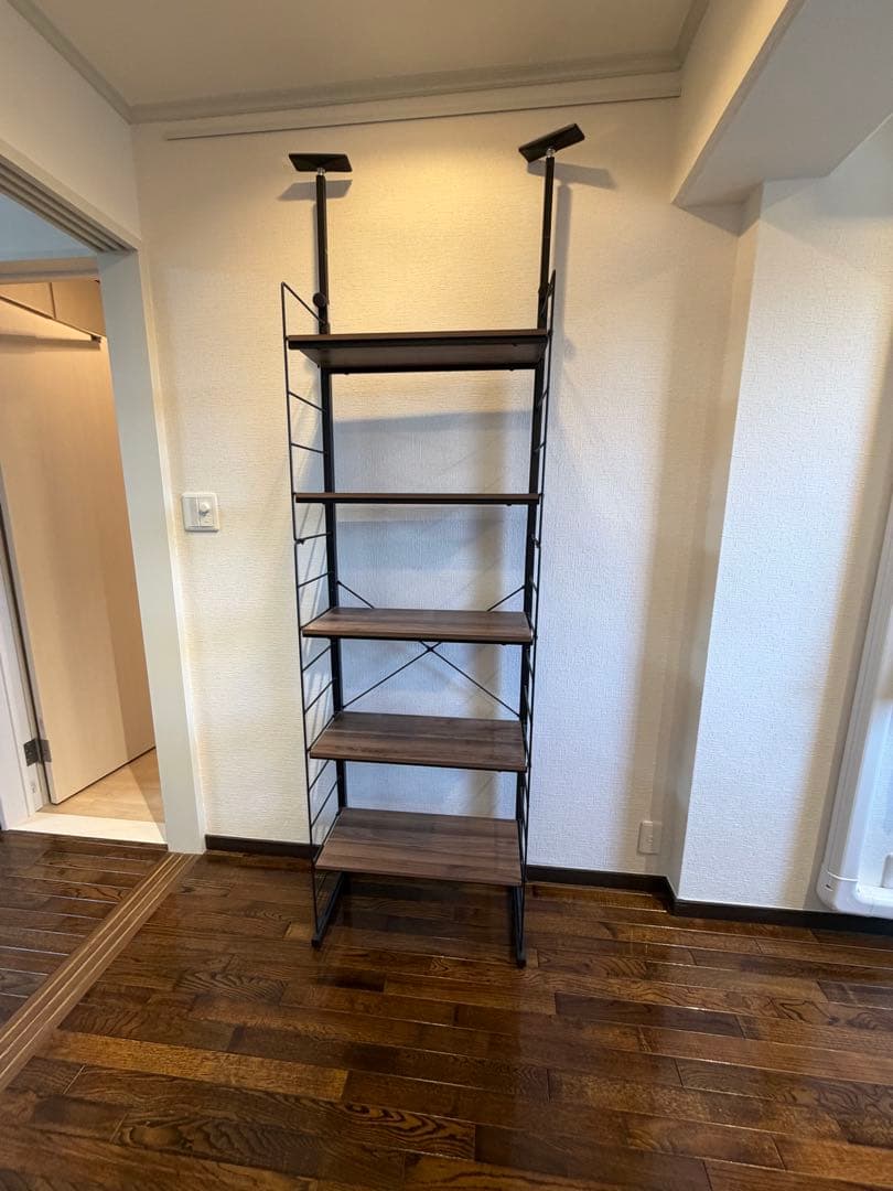 ニトリ 突っ張り壁面収納Nポルダ スリムタイプ (幅60cm ミドルブラウン) 楽天市場】突っ張り壁面収納Nポルダ スリムタイプ (幅60cm) ニトリ