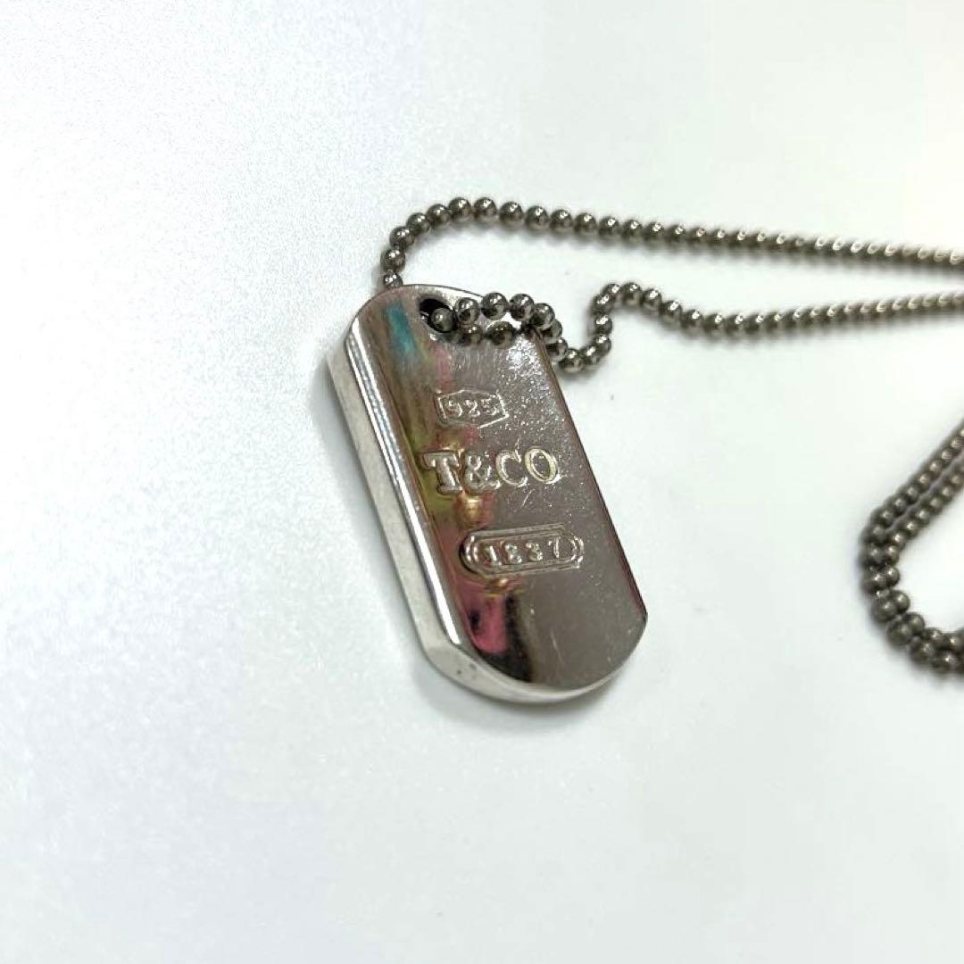 正規品】ティファニー 1837 ドッグタグ ロゴ ネックレス シルバー925
