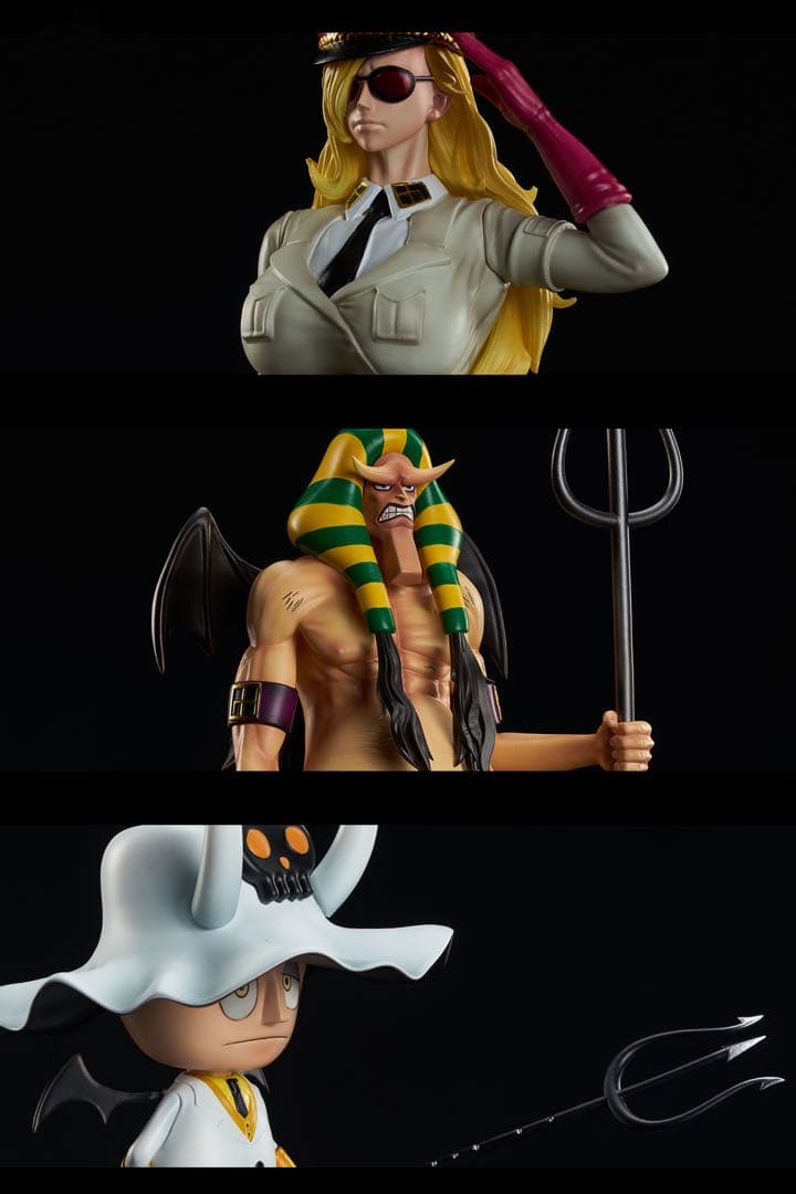 ワンピース 3人 ハンニャバル ドミノ サルデス フィギュア ガレージ