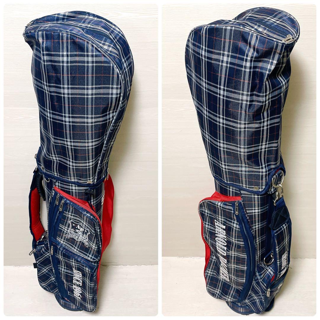 極美品 アーノルドパーマー キャディバッグ タータンチェック ユニ