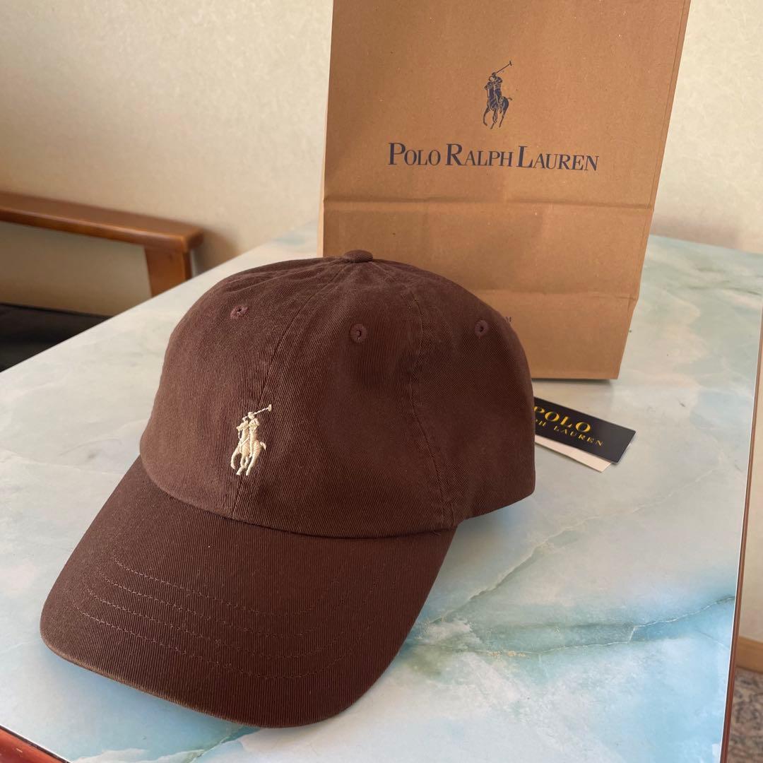 《新品タグ付き》✴︎ poloralphlauren ブラウン キャップ 希少