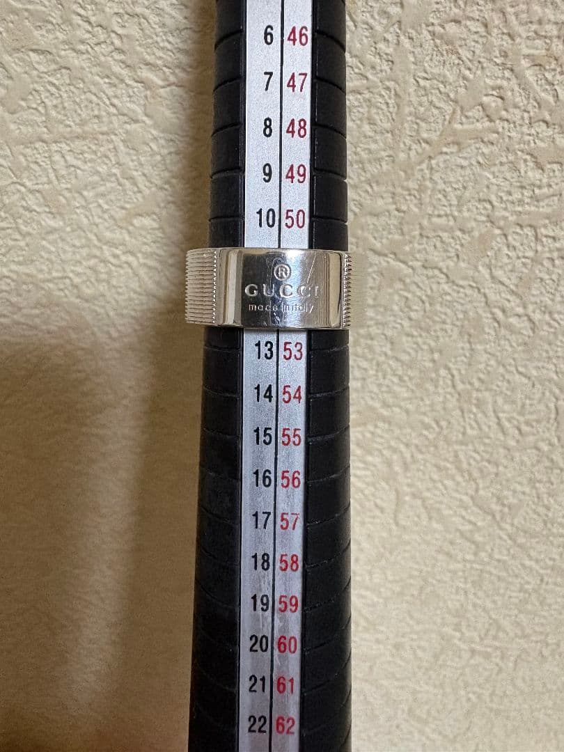 GUCCI ブランデッドG ロゴリング 刻印サイズ:13号【箱/ポーチ付