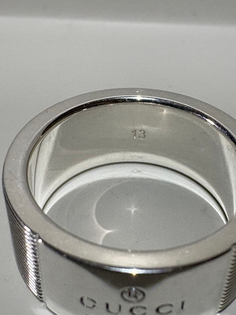 GUCCI ブランデッドG ロゴリング 刻印サイズ:13号【箱/ポーチ付