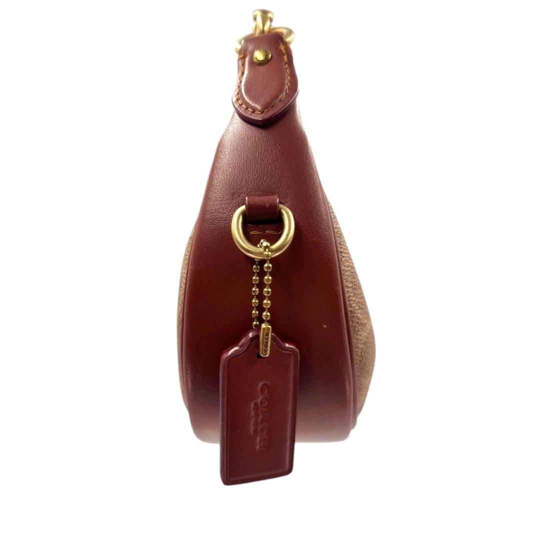 極美品 COACH ハンドバッグ アクセサリーポーチ シグネチャー タビー