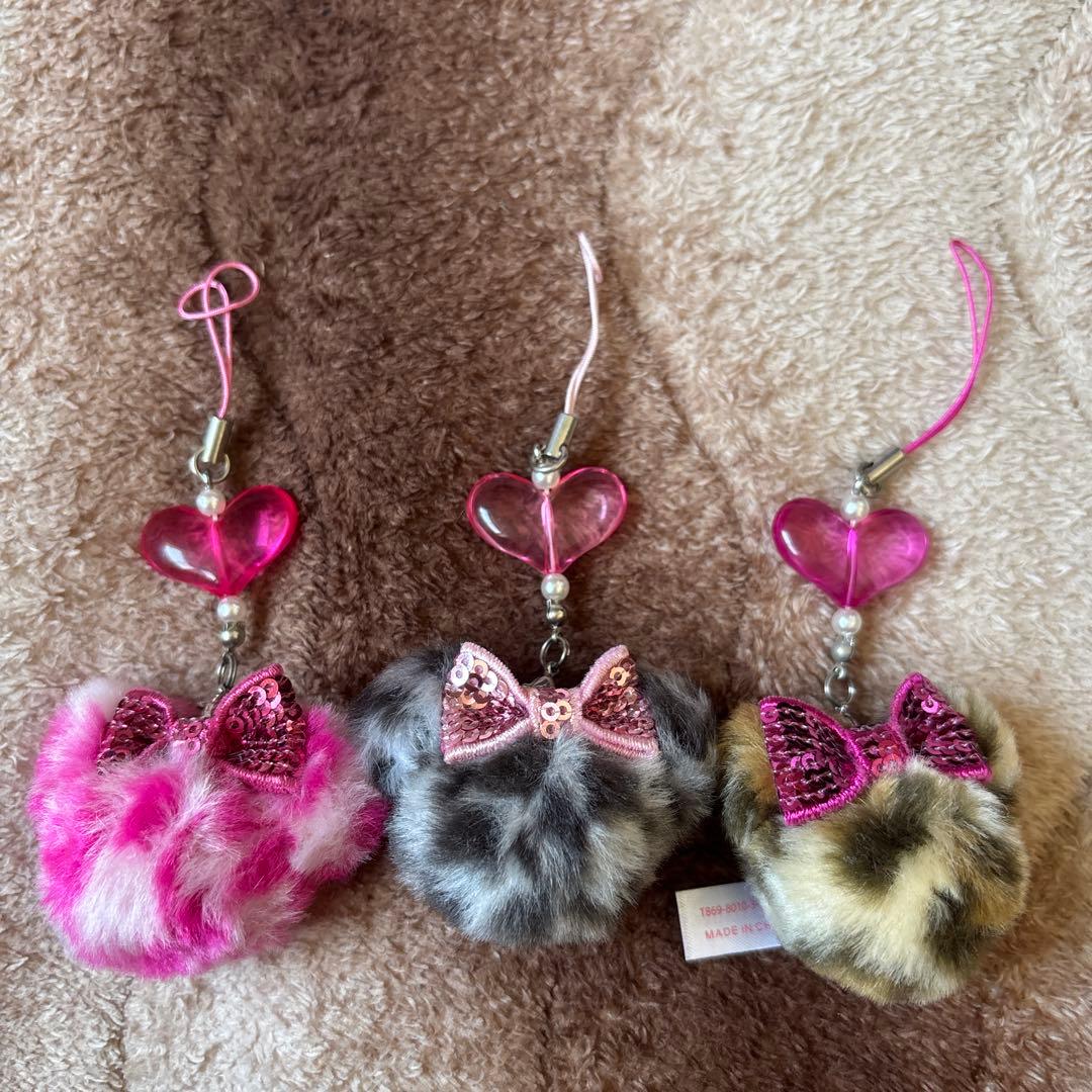 ミニー ヒョウ柄 ファー ストラップ ディズニー - メルカリ