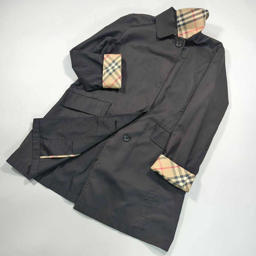 BURBERRY バーバリーロンドン ステンカラーコートノバチェック 9号