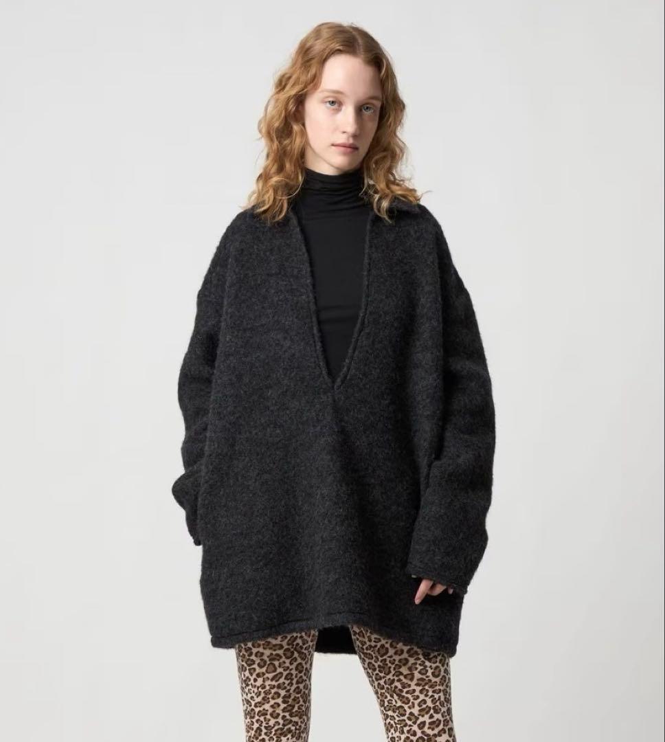 【aymw.】＜6(ROKU)＞ロク シャギー スキッパー プルオーバー 6(ROKU)＞シャギー スキッパー プルオーバー