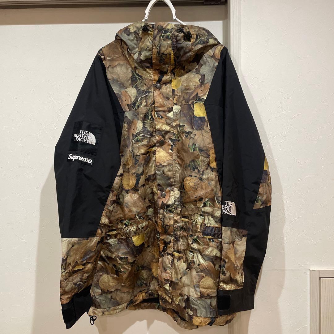 希少 ノースフェイス supreme コラボマウンテンジャケット 落ち葉 美品