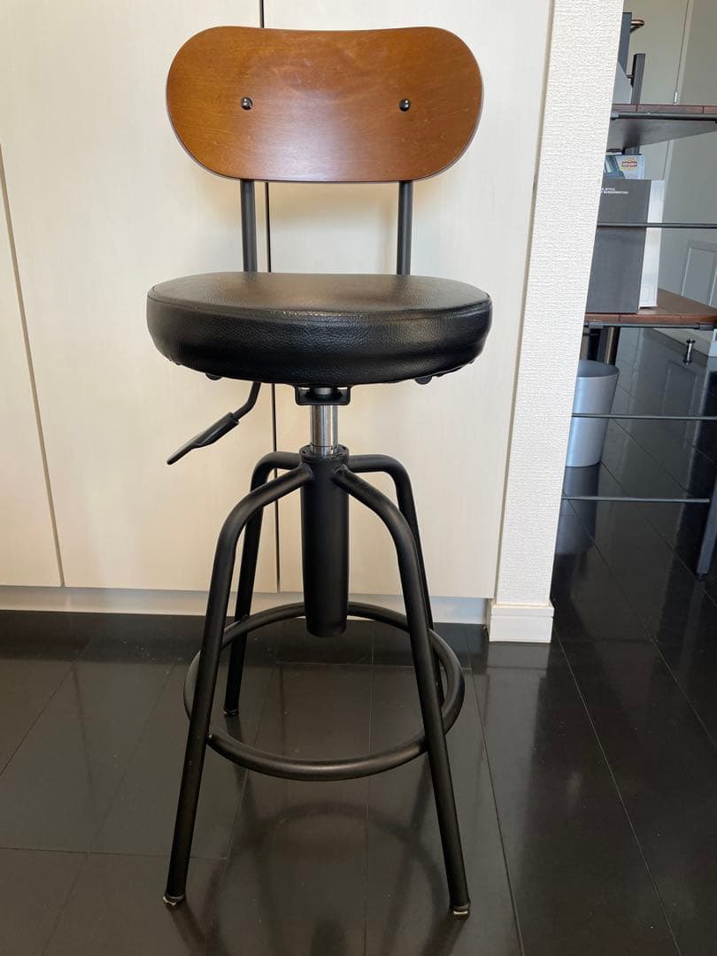 ニトリ カウンター チェア 背もたれ おしゃれ ブラック MY-02