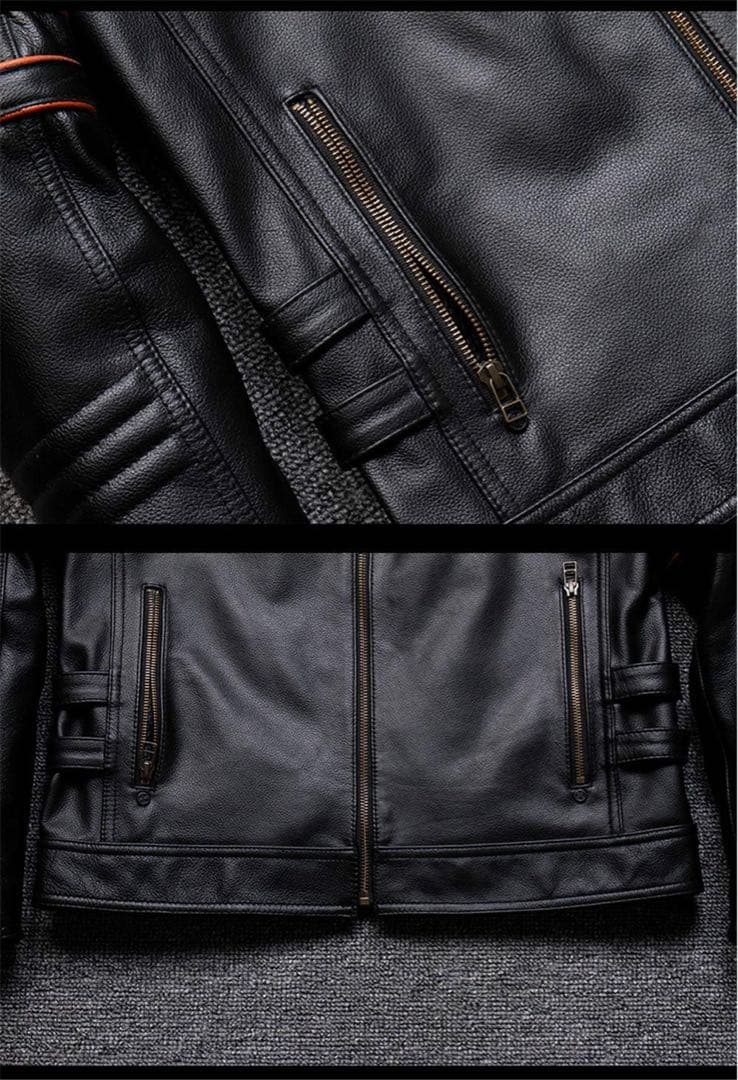 新品未使用 VIIBOY 本革ライダース M 黒 スカル刺繍 即購入OK - メルカリ