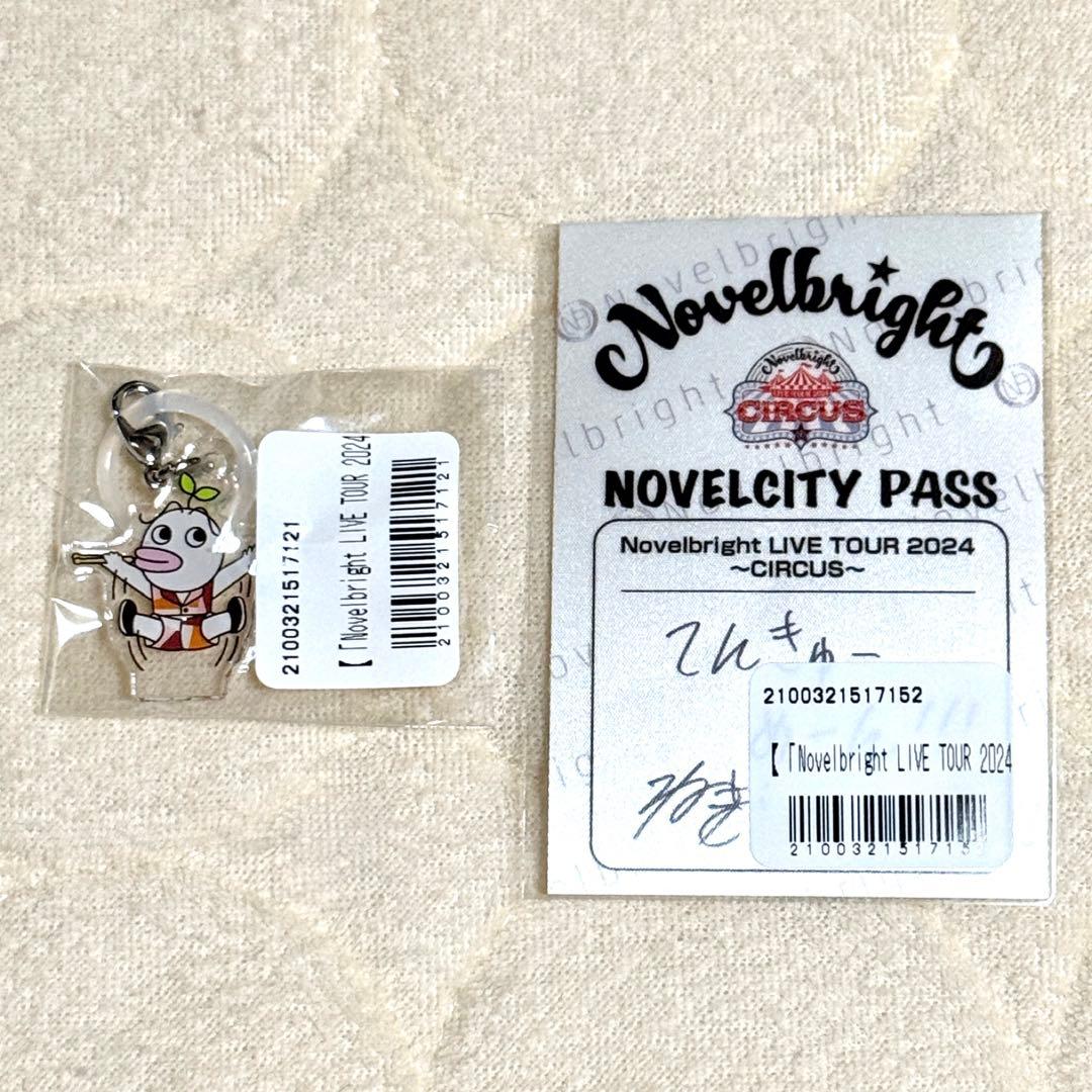 Novelbright CIRCUS 完走記念くじ　チャームとトートバッグ、パス