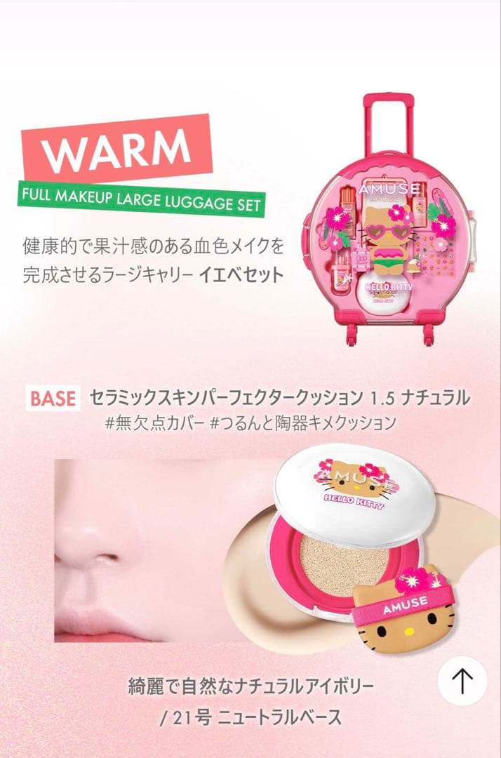 りり♡様専用 AMUSE フルメイクアップ ラージキャリーセットWARM