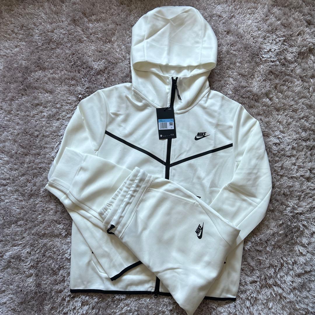 NIKE ナイキ テックフリース セットアップ パーカー パンツ ホワイト M