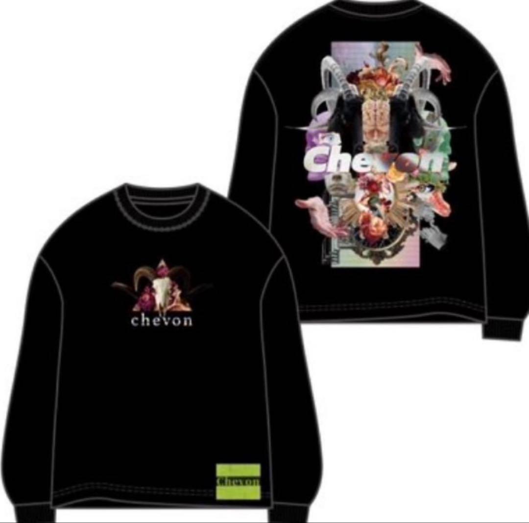 【新品未開封】Chevon コラージュアートロンT ブラック