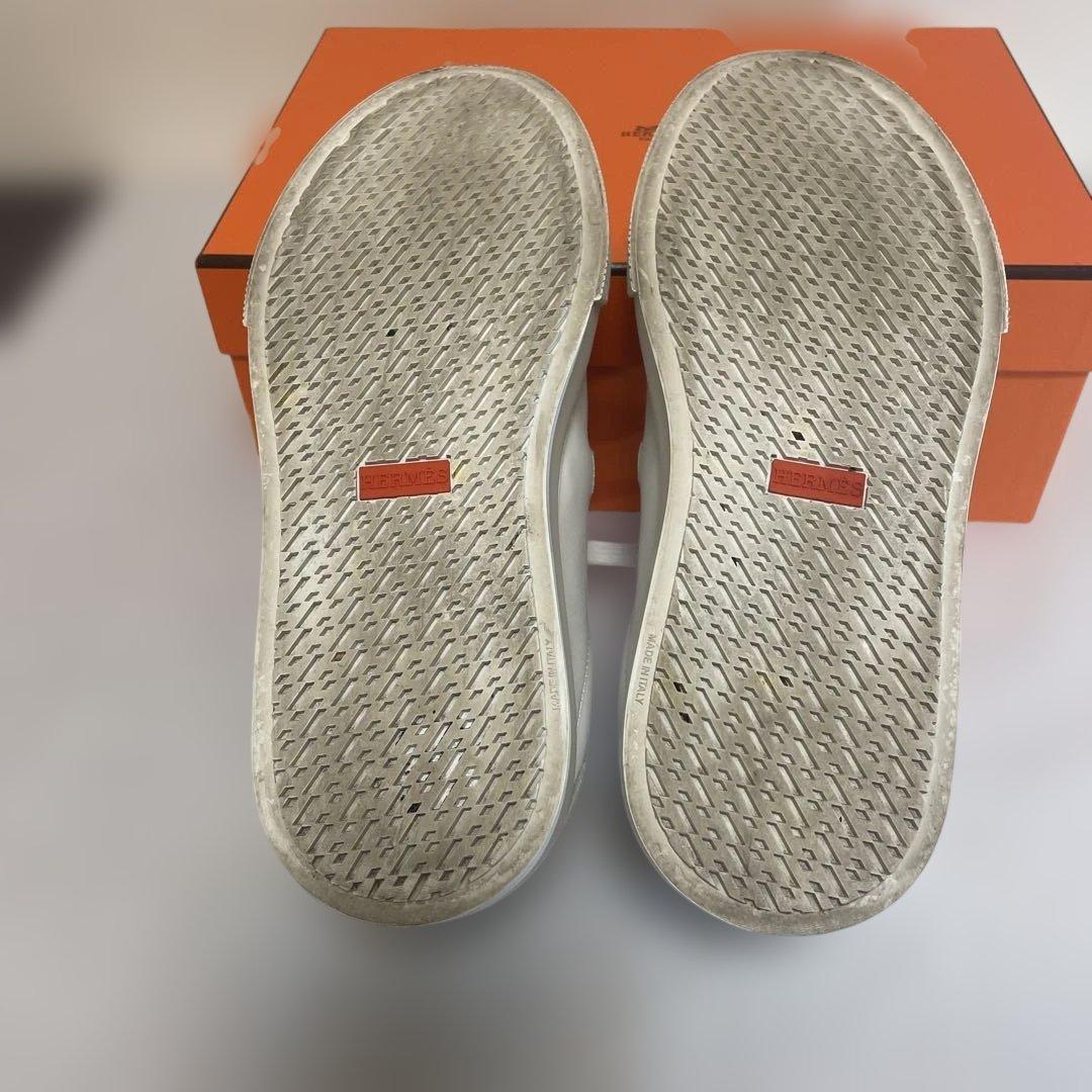 ☆HERMES☆デイ ケリーバックルピンクゴールドスニーカーサイズ37.5