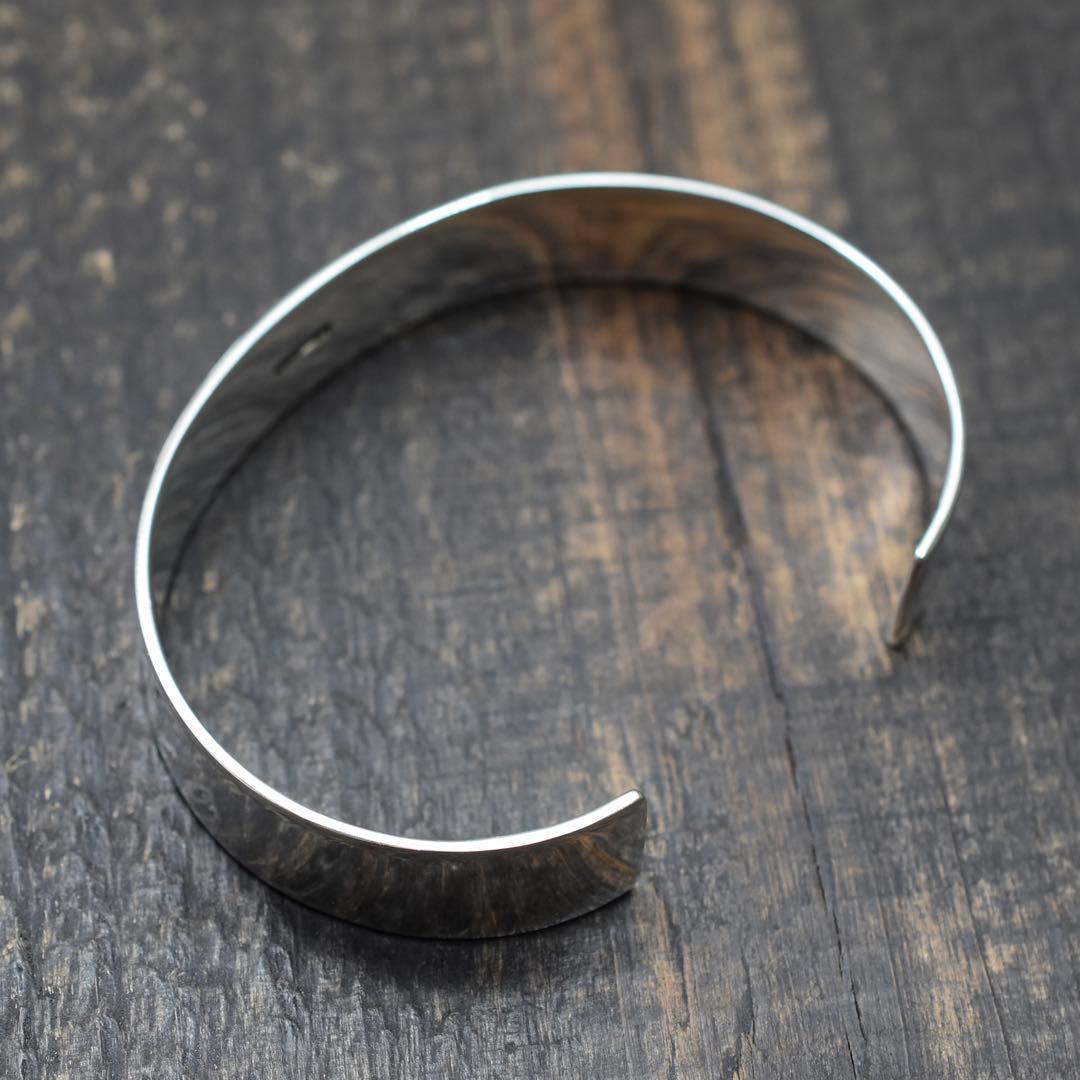 シルバー925 平打ちブレス イーグル 太陽メタル バングル Silver925