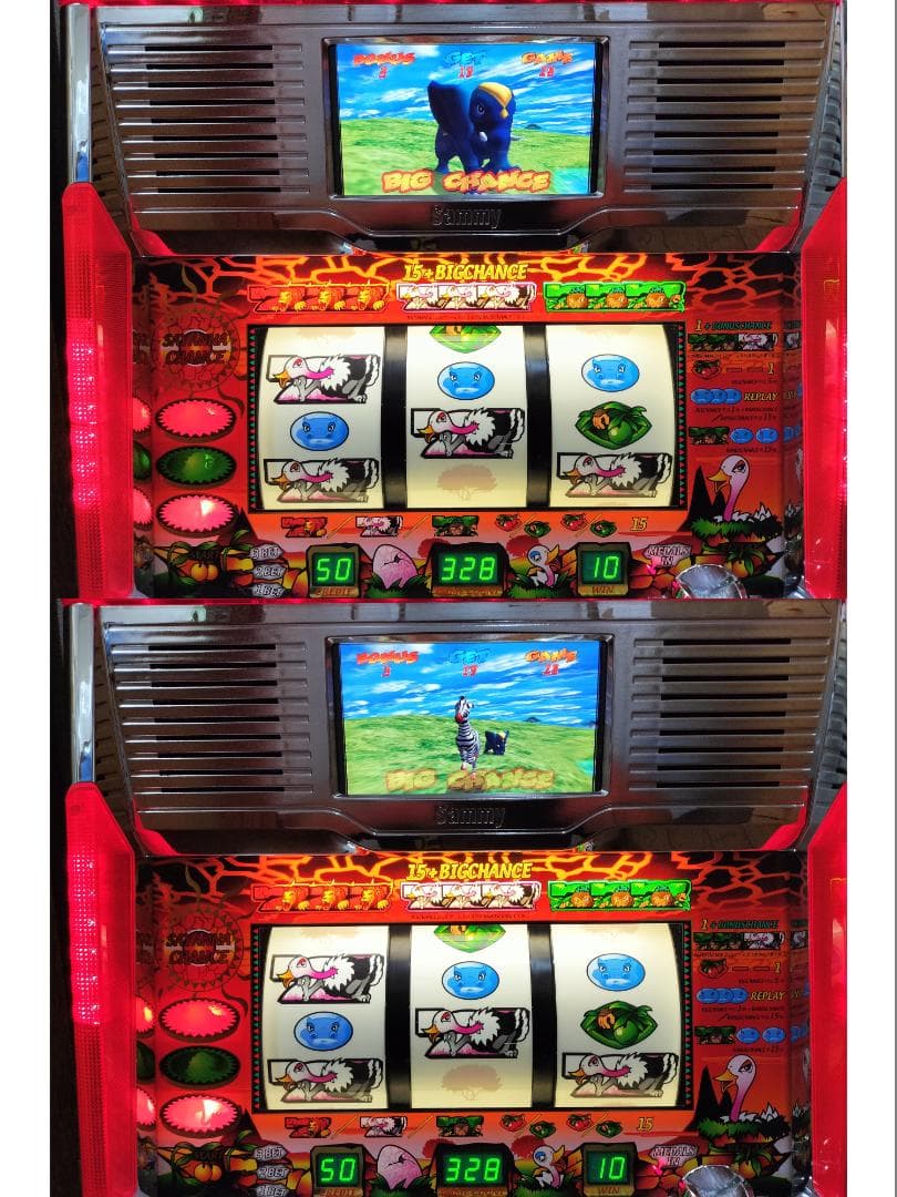 【パチスロ実機】サミー★猛獣王S【不要機付】爆裂AT機・４号機・人気台