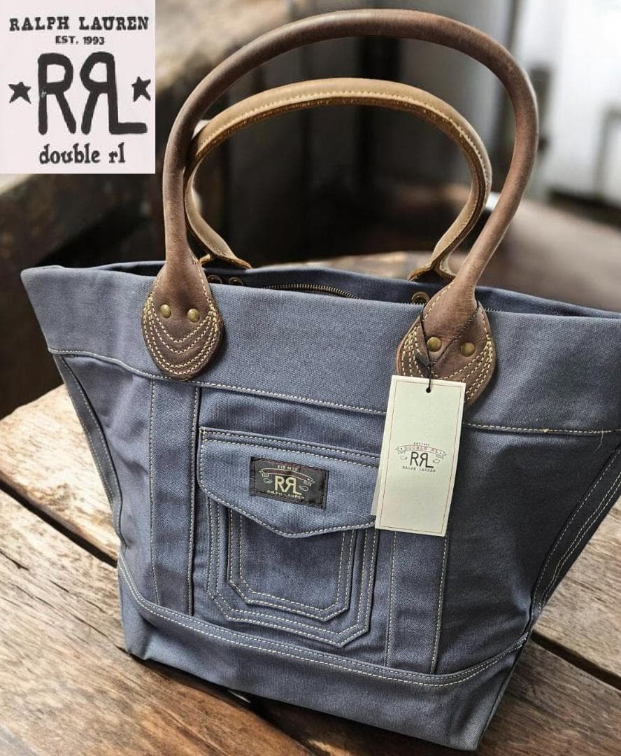 【新品未使用】DOUBLE RL帆布 トートバッグ グレー HANEANT KOBE / 北欧テイスト×富士金梅帆布 撥水・軽量トート