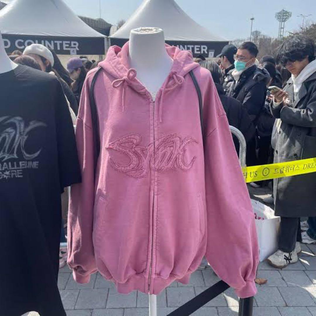 aespa エスパ ピンクフーディー パーカー ソウルコン whiplash - メルカリ