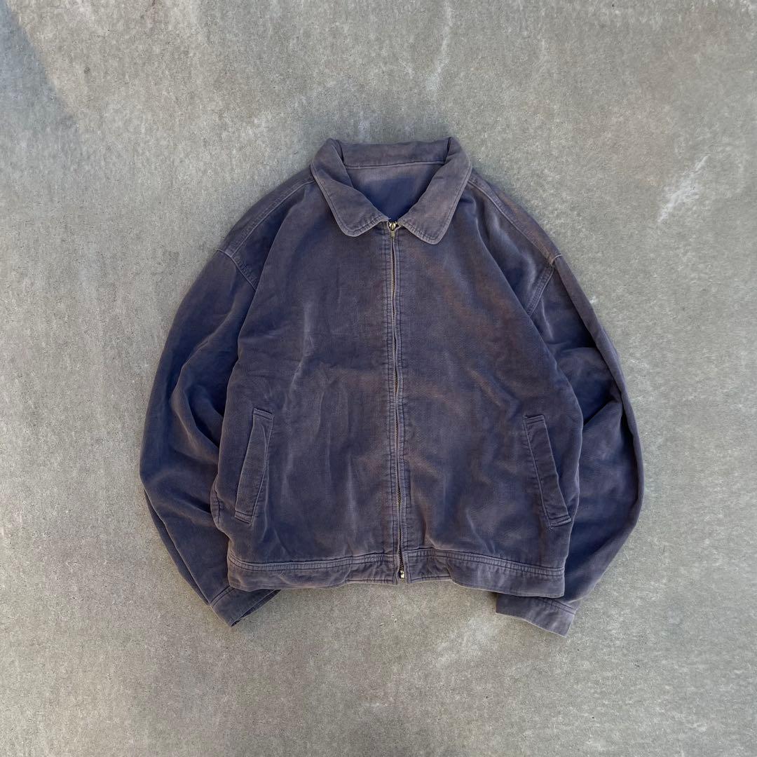 90s 00s 茄子紺 ベロアジャケット グランジ フェード 短丈 - メルカリ