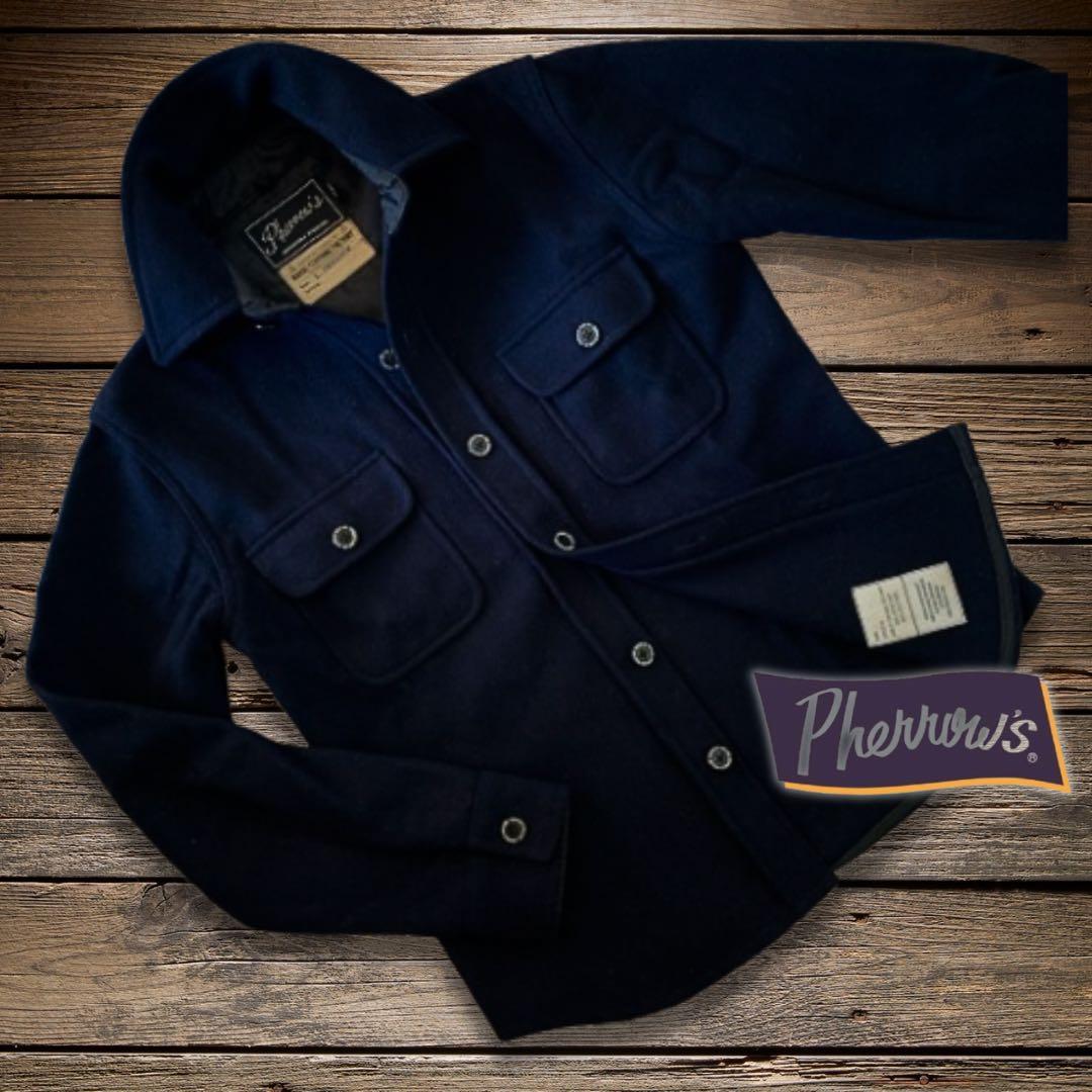 人気◎』Pherrow's(フェローズ)ウールメルトンCPOシャツジャケット