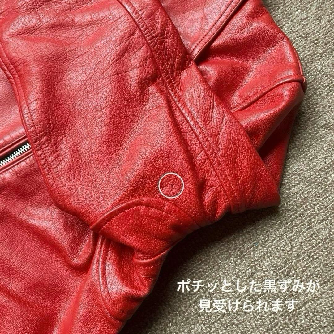 ルイスレザー ポールスミス ライダースジャケット M サイクロン レッド