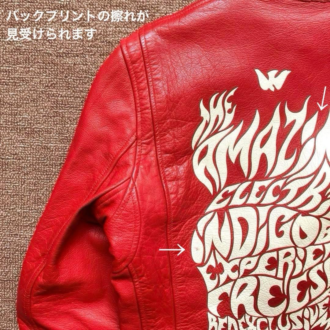 ルイスレザー ポールスミス ライダースジャケット M サイクロン レッド