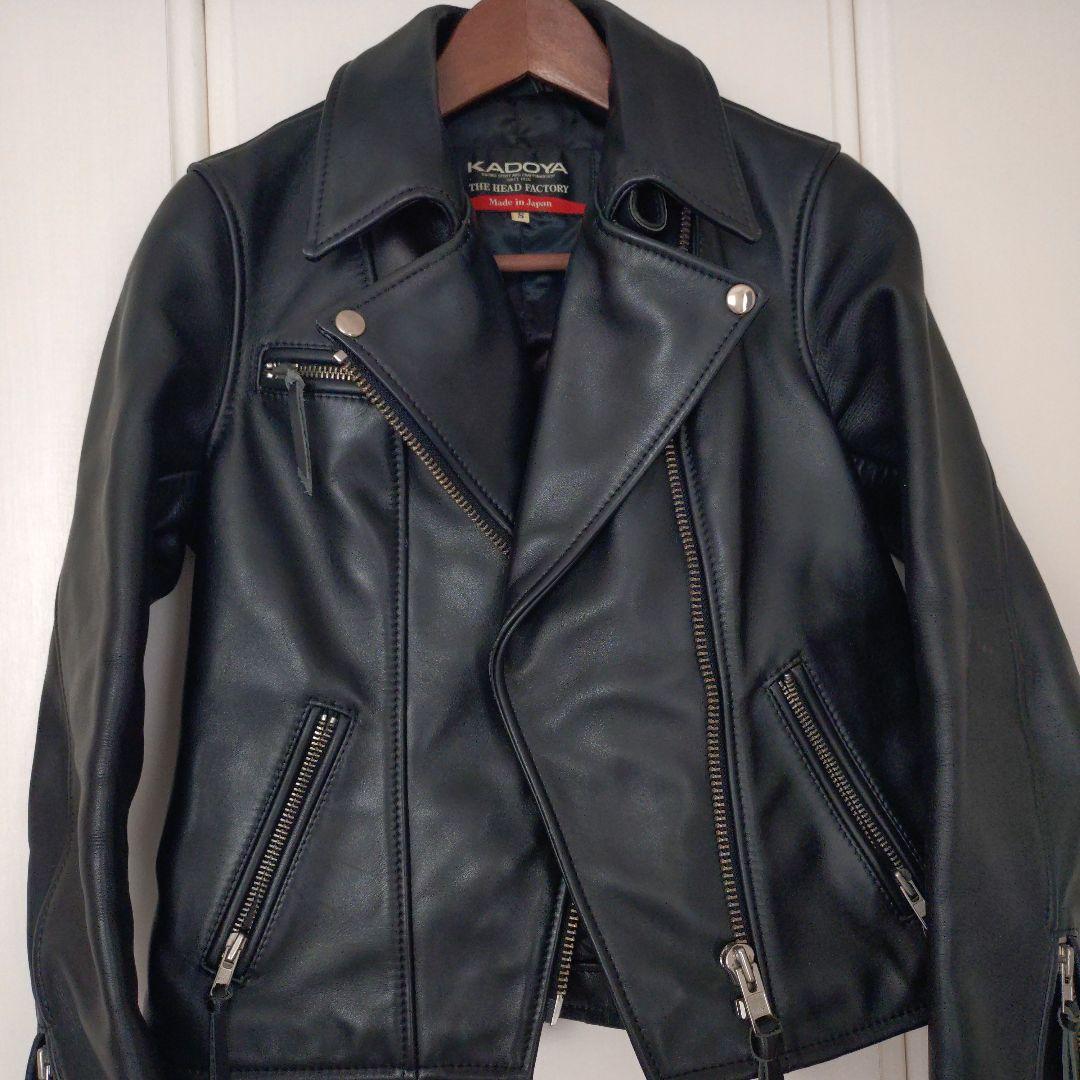KADOYA ダブルライダースジャケット S 黒 GERMAN DOUBLE-XC｜KADOYA公式オンラインストア