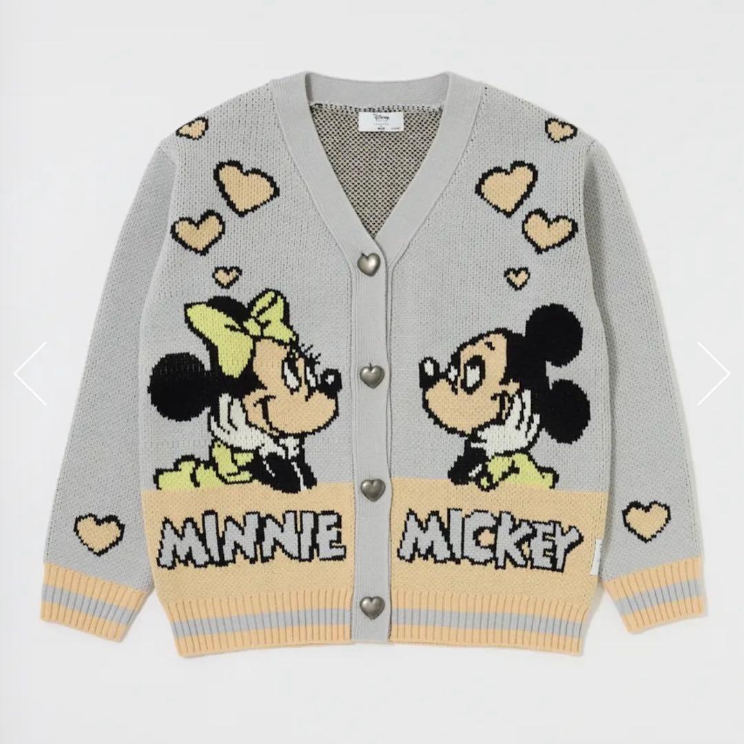 ネット完売品】moussy ミッキーミニー ニットカーディガン レッド