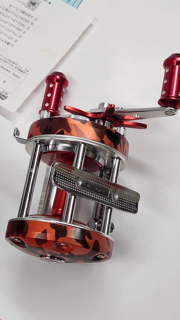 Abu Garcia 6500c ベイトリール オレンジカモ korea 雷魚 - メルカリ