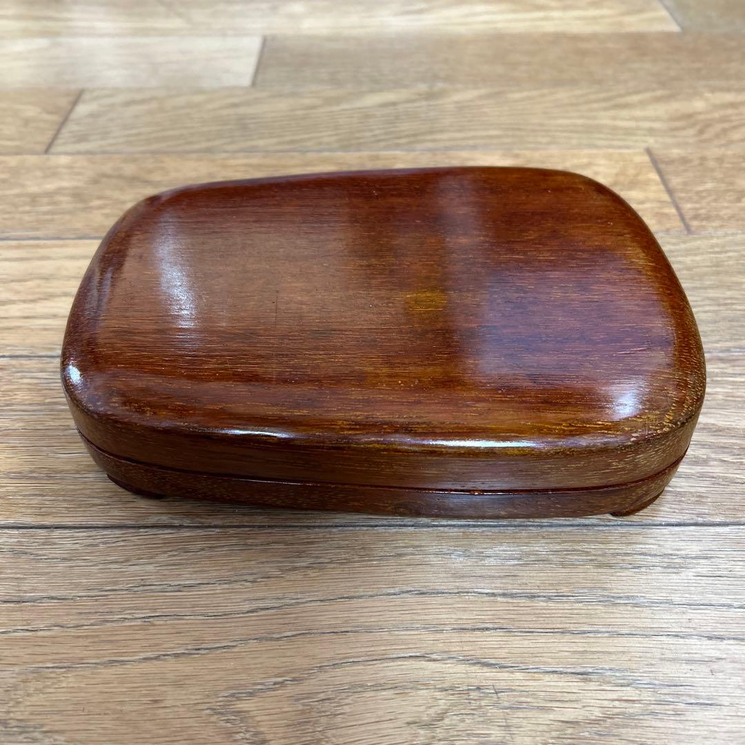 旧蔵コレクション【中国貴重端渓古硯】大き目サイズ四辺細工彫刻梅鶯図