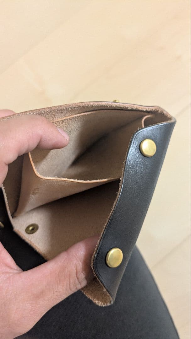 tetsuさん専用ライダースミニウォレット改ブッテーロ(茶芯黒)マレン