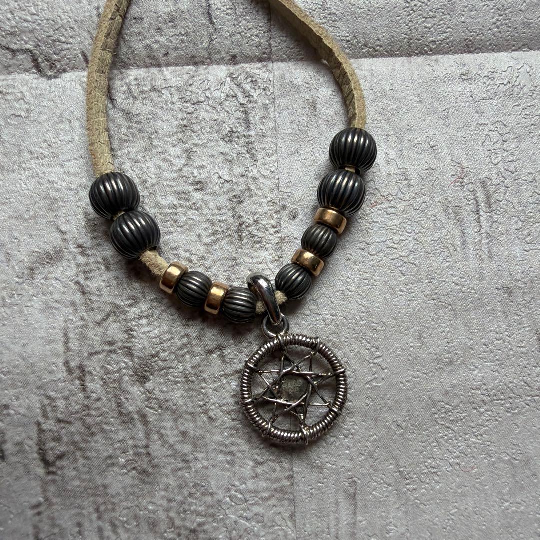 saad 太陽神 ネックレス シルバー 925 革紐 - メルカリ