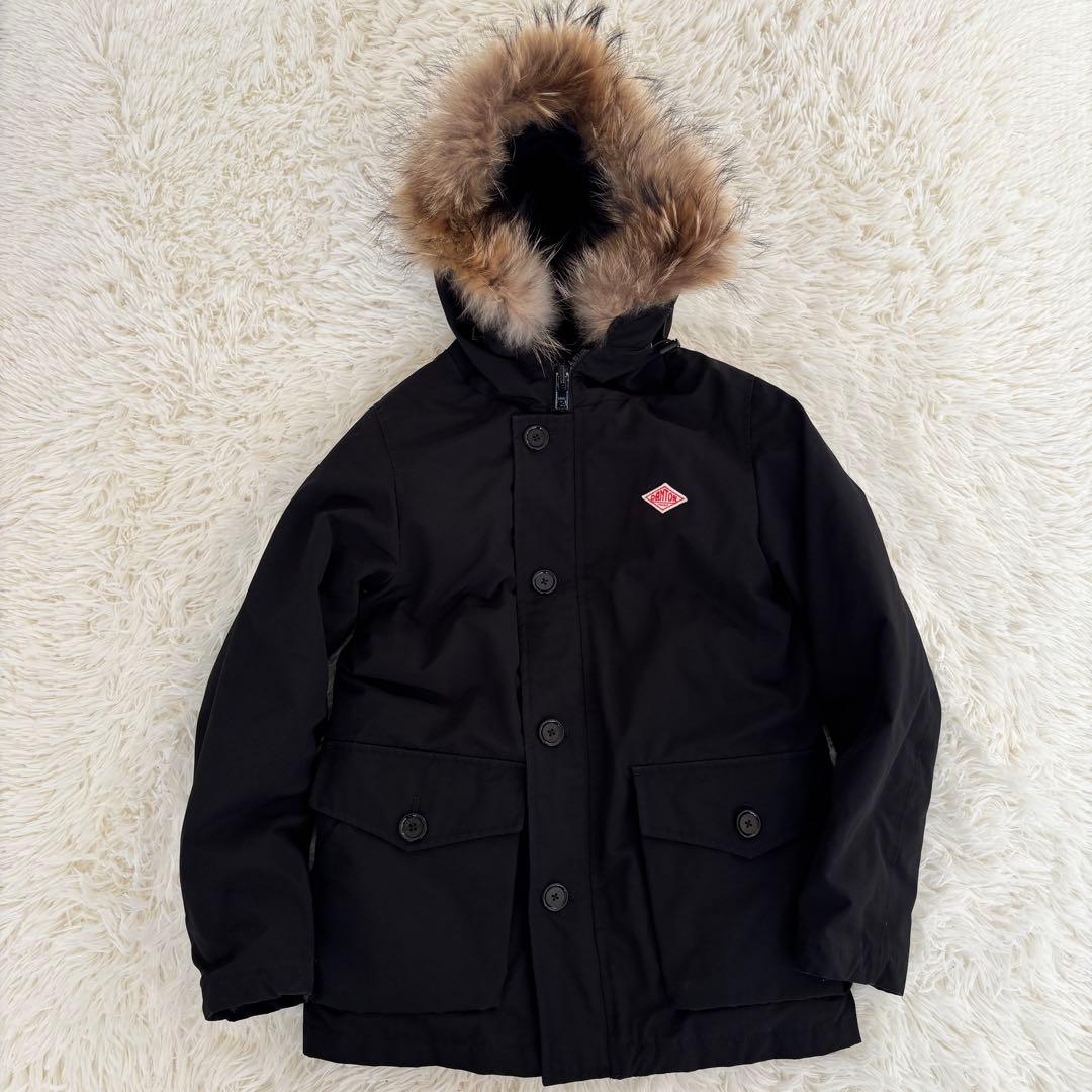 ダントンDANTON ミドル丈ダウンジャケット ラクーンファーフード