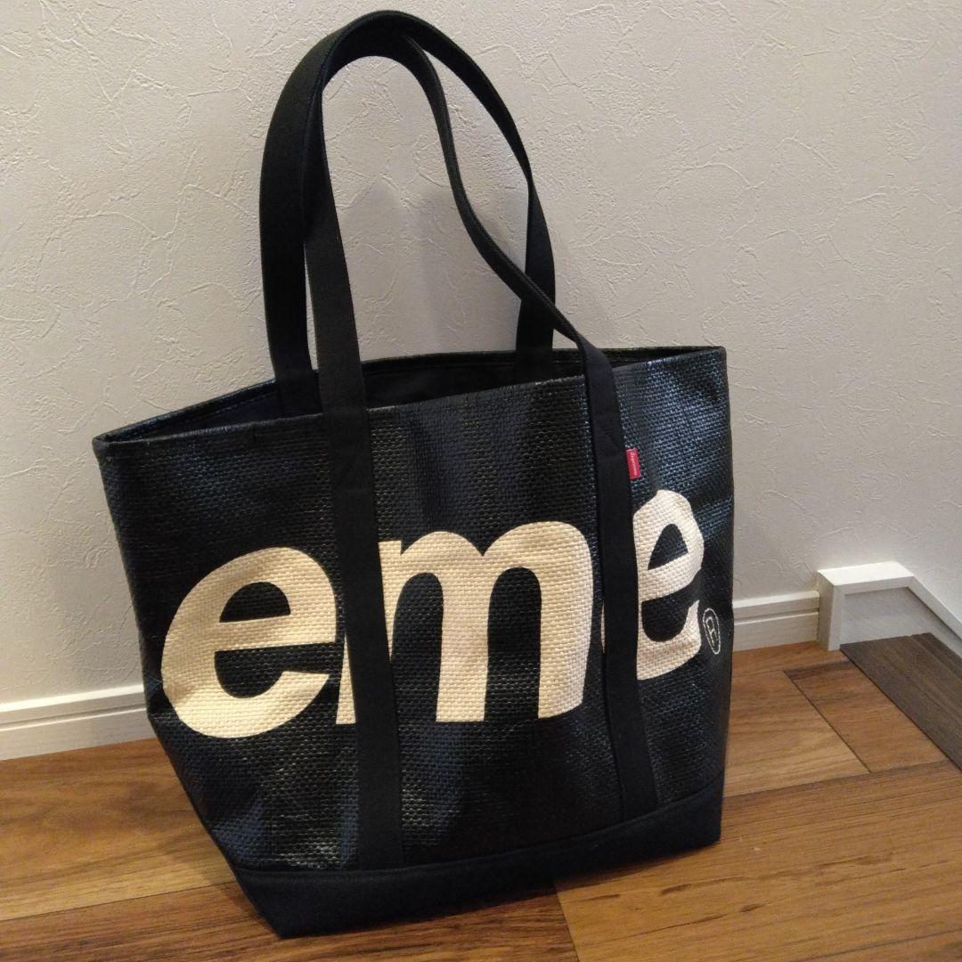 Supreme 20SS RaffiaTote ラフィアトートバッグ ブラック SUPREME(シュプリーム) 20SS Raffia Tote Bag ラフィア トート バッグ