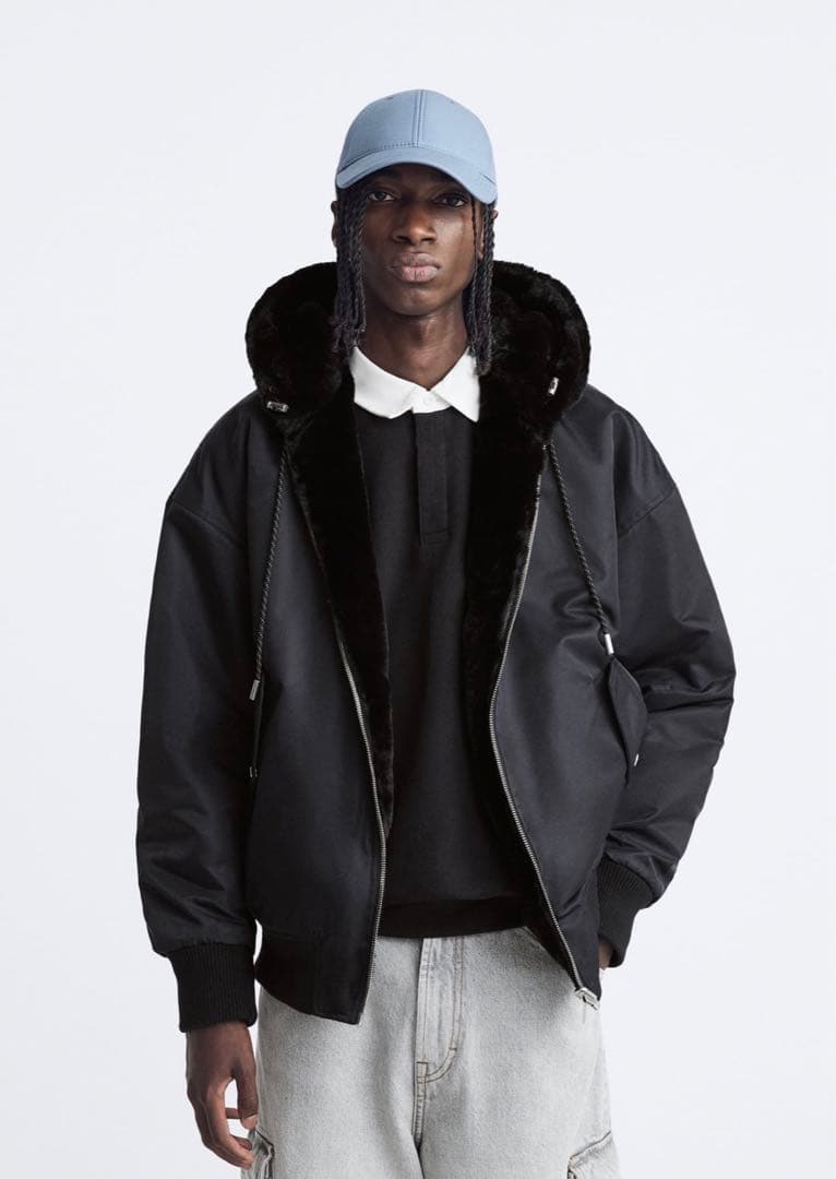 zara ザラ 2023aw リバーシブルボンバージャケット XLサイズ メンズ