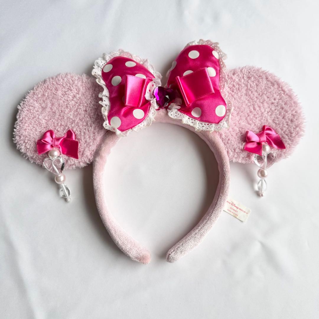 ディズニー カチューシャ イヤリング ピンク ミニー - メルカリ