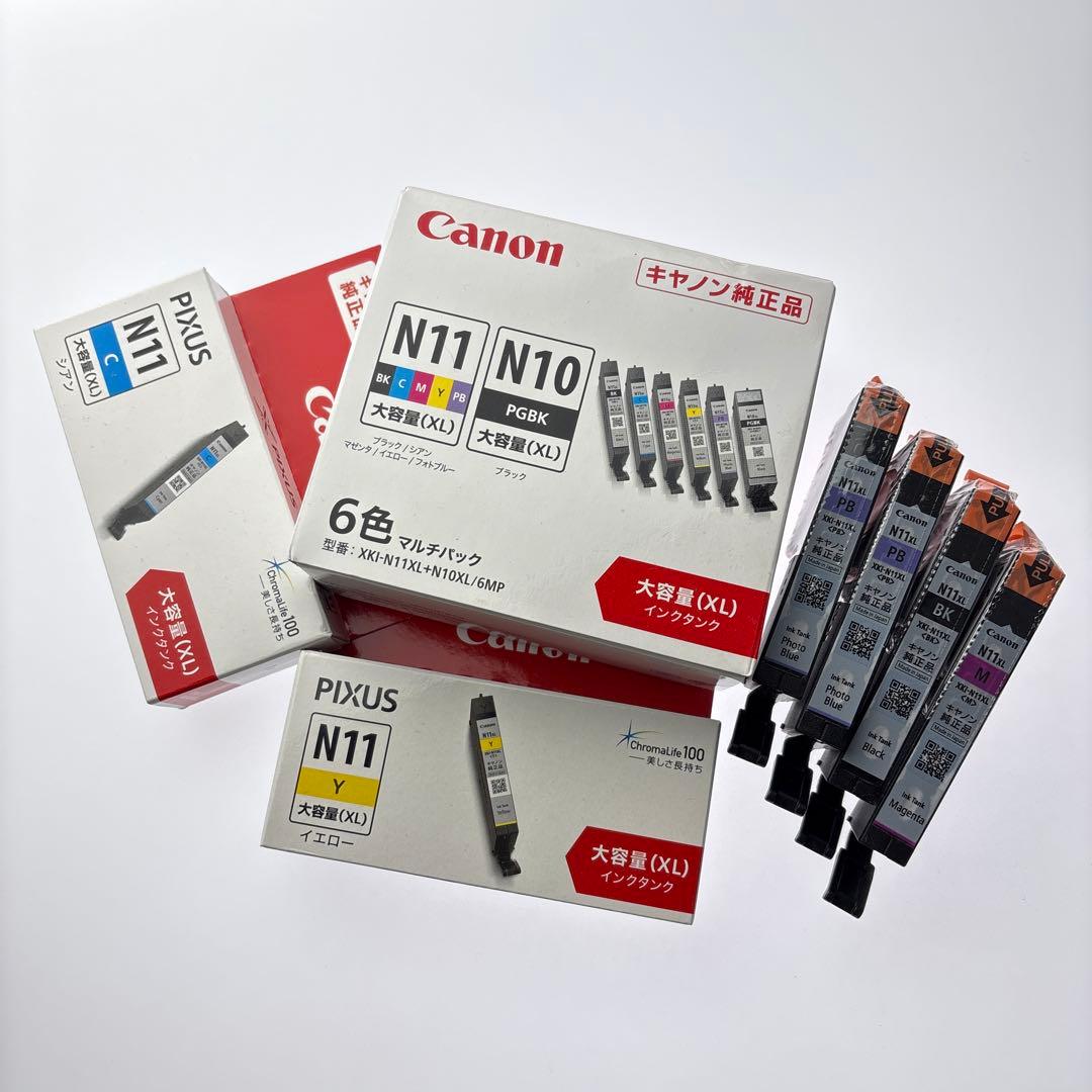Canon N11 N10 大容量インクカートリッジ 6色セット ＋ 単品6本 - メルカリ